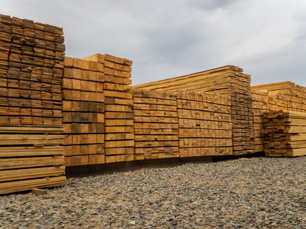 lots planks stacked top each other warehouse lumber further use construction 145193 303 lots planks stacked top each other warehouse lumber further use construction 145193 303